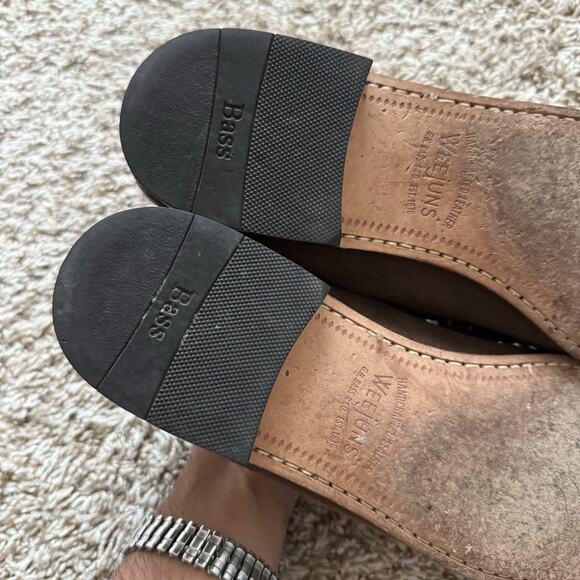 G.H. Bass Weejuns Horse Bit Loafers Men’s Size 12 Brown Leather Suede Slip Shoes - Picture 6 of 10